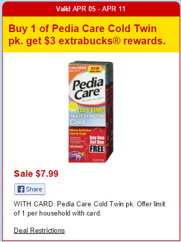 PediaCare Multi-Sympton Cold Just $1.99 Per Bottle!