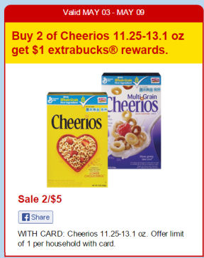 Multi Grain Cheerios 88¢ Each Next Week!