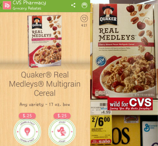 Quaker Medley MultiGrain Cereal Just $1.50