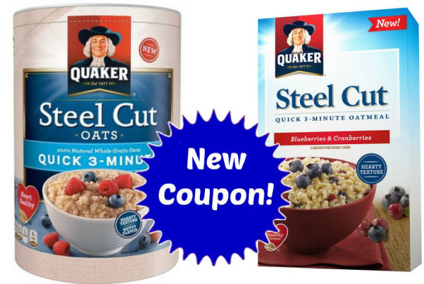 New Coupon for Quaker Steel Cut Oats!