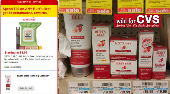 Save Over 50% on Burt's Bees Renewal Cleanser!