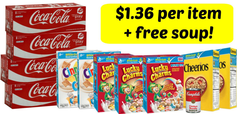 Grocery CVS Cash Card Scenario - $1.36 Per Cereal & Coke 12pks!