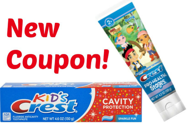 New Coupon for Crest Kid's Toothpastes!