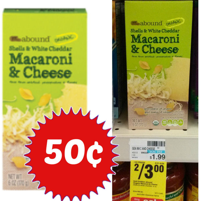 Gold Emblem Abound Mac & Cheese Just 50¢!