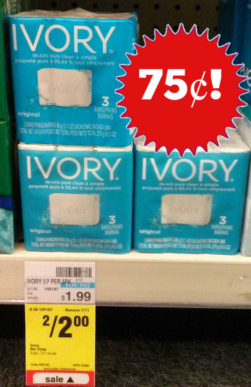 Ivory Soap Just 25¢ Per Bar!