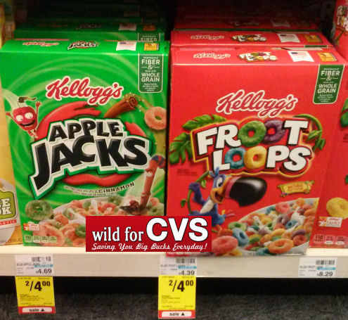 Kellogg's Cereals $1.33 Each