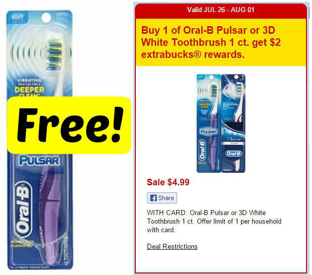 FREE Oral-B Pulsar Toothbrush Next Week!