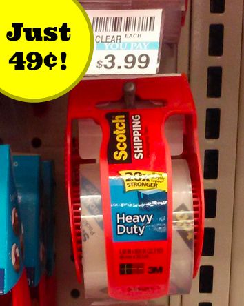 Scotch Shipping Tape 49 cents at CVS