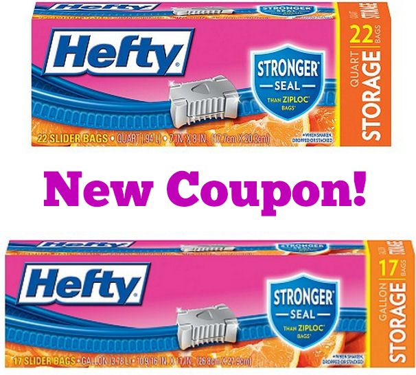 New Hefty Slider Bag Coupon + Sale!