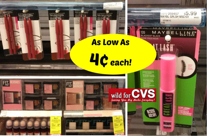 New Maybelline Coupons + ECB Deals - As Low As 4¢!