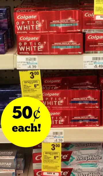 Colgate Optic White Just 50¢ Each!