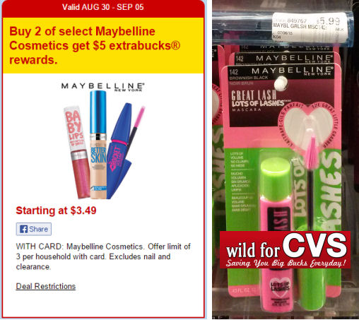 *Reset* Coupon for Maybelline Mascara - Just $1.49 Each