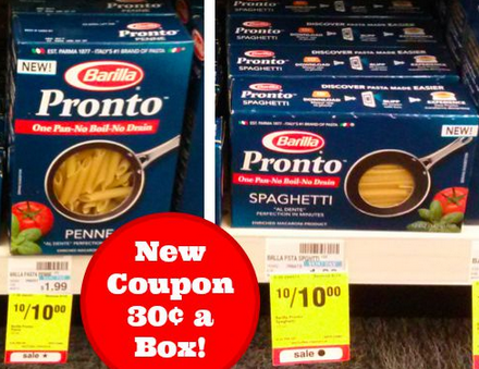 Barilla Pronto Pasta coupon