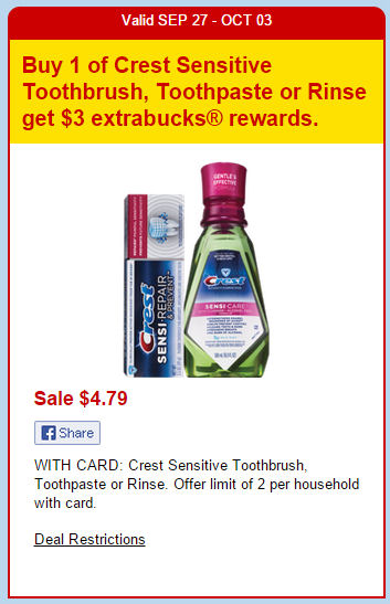 Crest Sensi Care Mouthwash Money Maker!