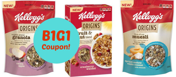 kelloggs origins B1G1 coupon