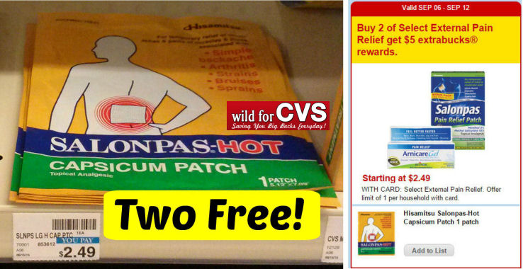 Grab Two Free Salonpas Pain Relief Patches!