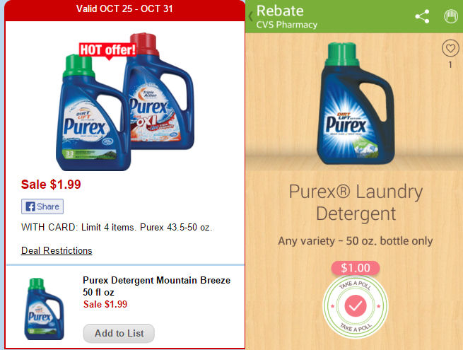 Grab a 50oz Purex for Just 99¢ Next Week!