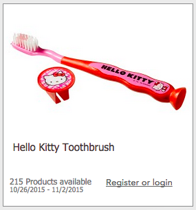 Free Hello Kitty Toothbrush