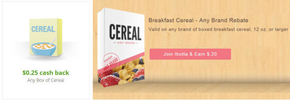 cereal snap & ibotta offers