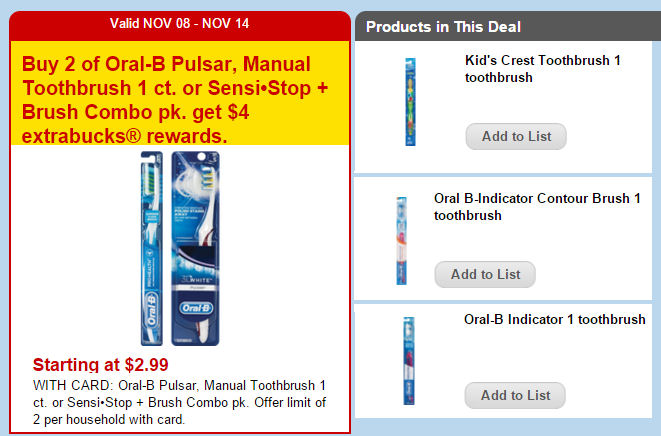 Oral-B Toothbrushes As Low As Free!