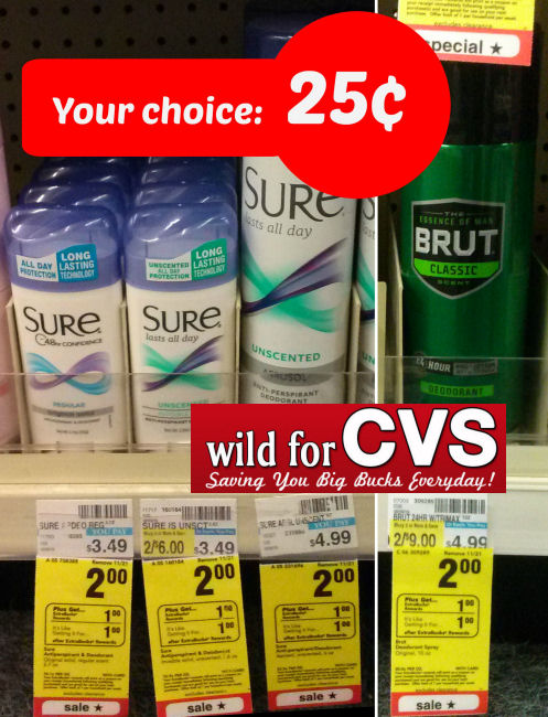 Your Choice of Sure or Brut - Just 25¢!