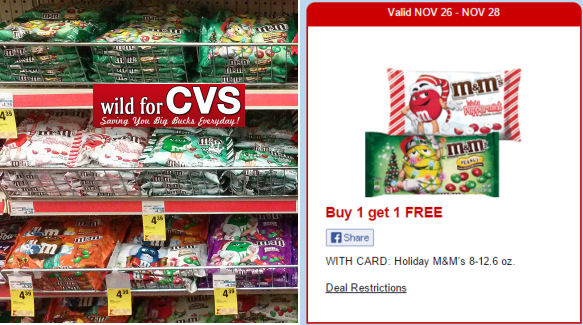 Stacked Deal on Holiday M&M's = $1.20 Per Bag!