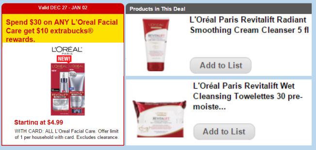 L'Oréal Revitalift Cleansers $1.99 or Less!