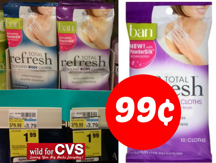 New Coupon for 99¢ Ban Total Refresh Cloths!