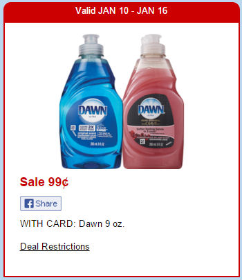 Dawn Dish Liquid Just 69¢ Starting Tomorrow!