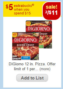DiGiorno Pizzas Just $2 Each!
