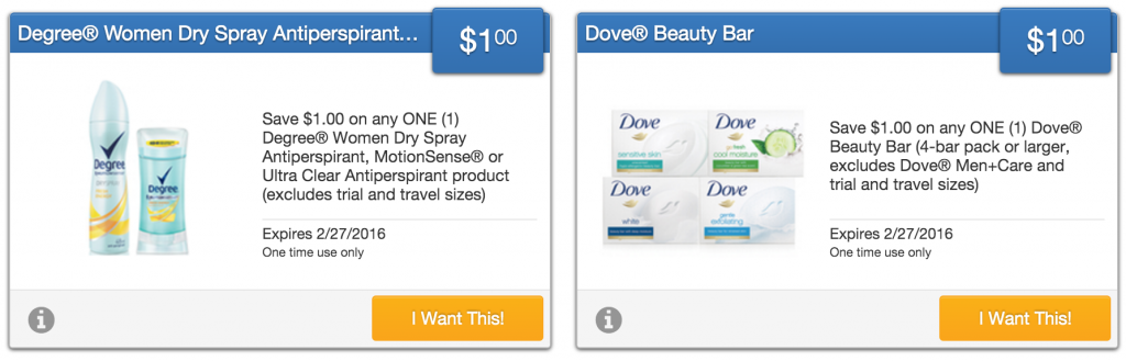 Dove SavingStar Offers