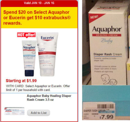 Aquaphor Baby Rash Cream $1.66 (Reg. $7.99)!