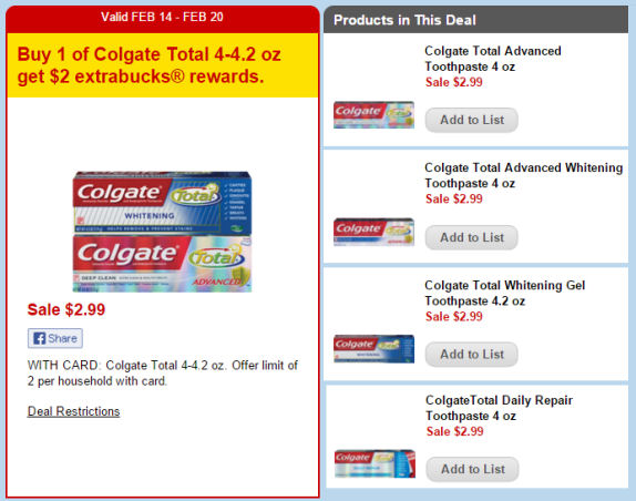 Print Now for 49¢ Colgate Next Week!