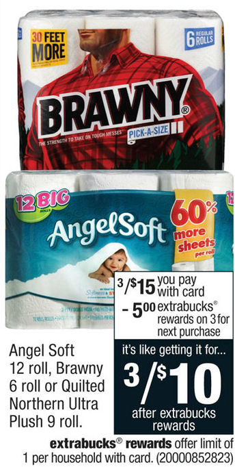 Brawny & Angel Soft As Low As $2.33 Per Pk!