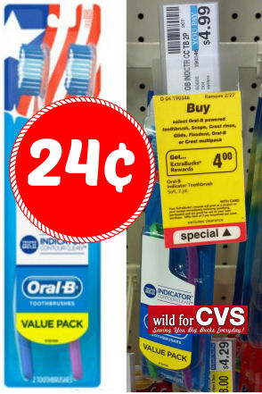 Oral B Toothbrush Twin Pk 24¢!