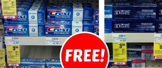 Free Crest at CVS