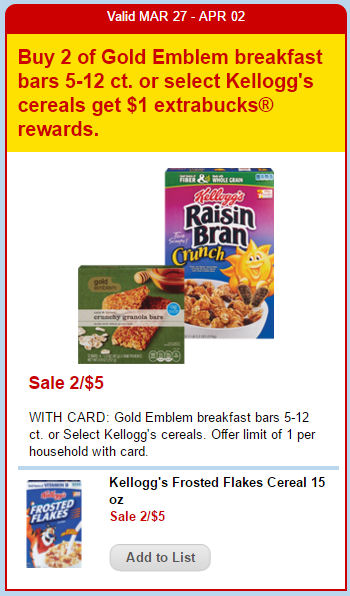 Kellogg's Frosted Flakes As Low as $1.35!