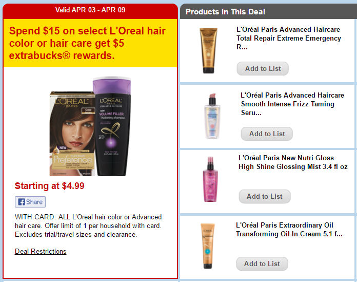 Print Now for L'Oréal As Low As $1.99 Next Week!