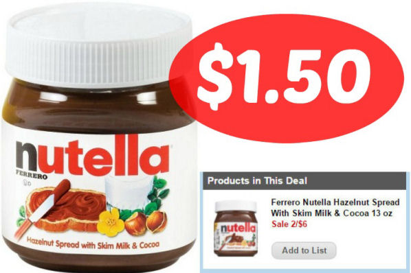 Print Now for $1.50 Nutella!