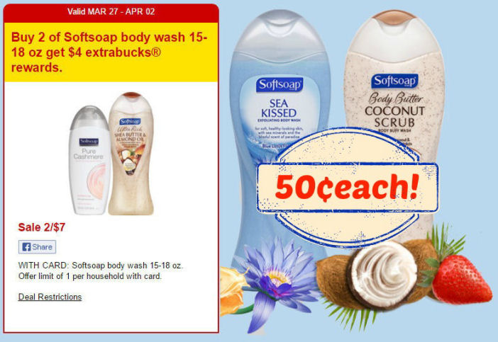 Softsoap Body Washes Just 50¢ Each!