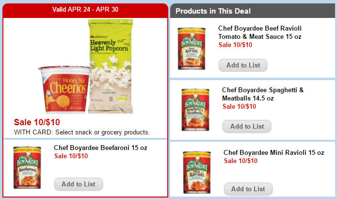 Print Now for 81¢ Chef Boyardee Next Week!