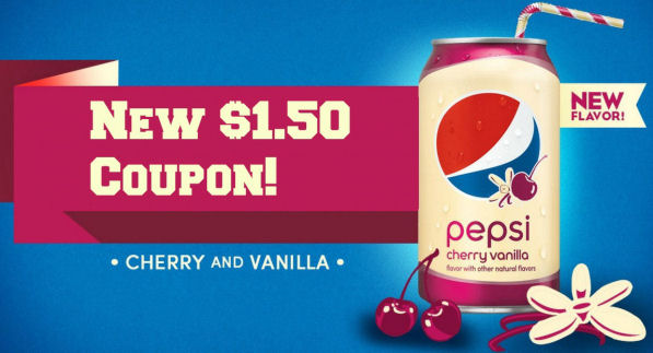 New $1.50 Cherry Vanilla Pepsi Coupon!