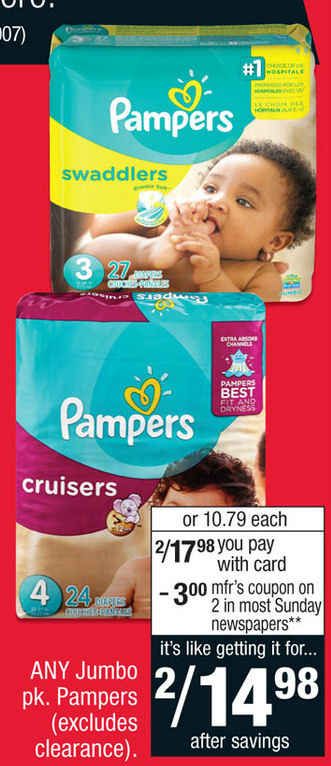 Pampers Jumbo Packs As Low As $4.98!