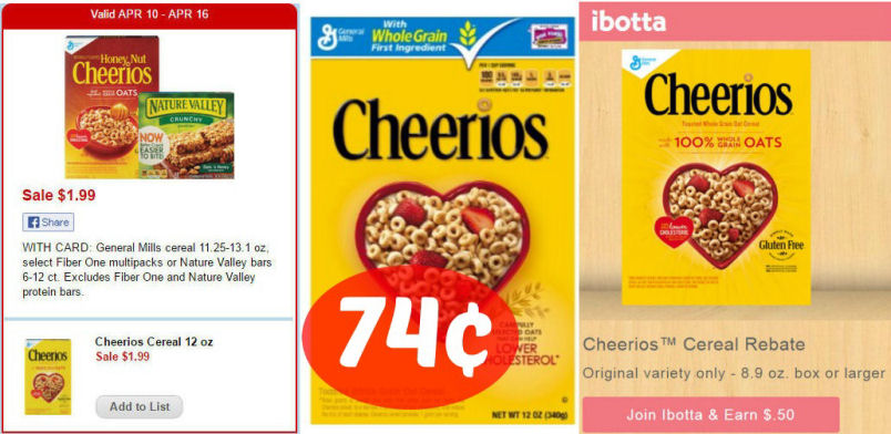 Hurry! New Coupon = 74¢ Cheerios!