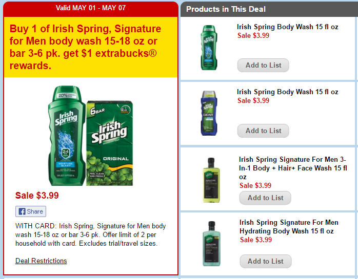 New Irish Spring Body Wash - As Low As $1.32!