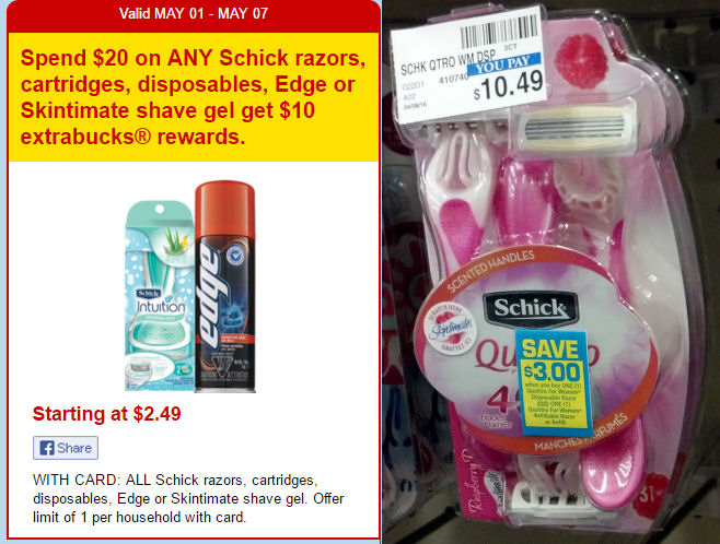 Schick quattro deal