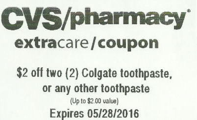 toothpaste cvs coupon