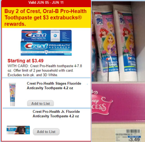 Crest kids toothpaste deals