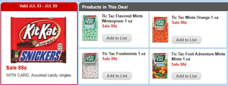 Tic Tac mints deals