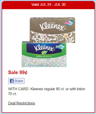 Kleenex tissue deals